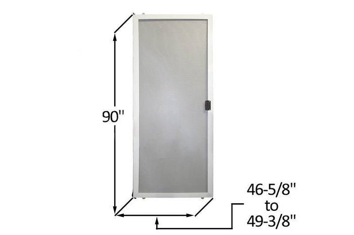 Do - It - Yourself White Sliding Screen Door Kit - 46 - 5/8" to 49 - 3/8" x 90" - Reflect Window & Door