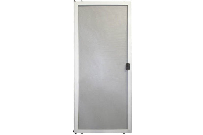 Do - It - Yourself White Sliding Screen Door Kit - Heavy Duty with Lock - 28 - 1/8" to 37 - 3/8" x 90" - Reflect Window & Door