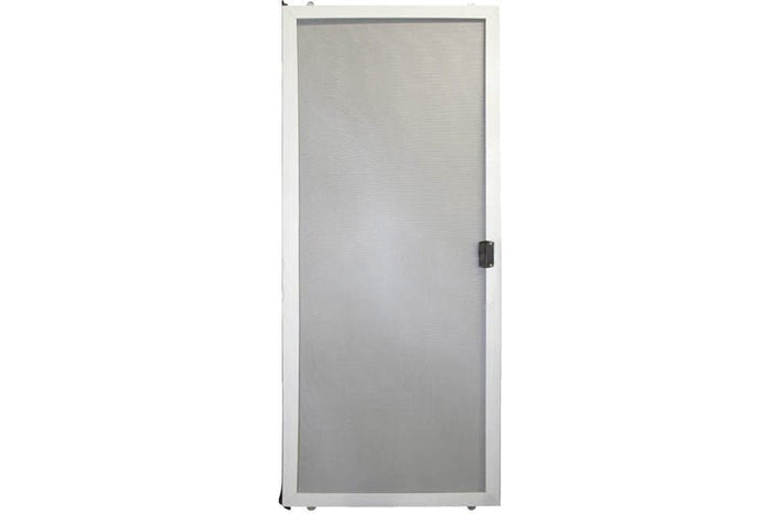 Do - It - Yourself White Sliding Screen Door Kit - 28 - 1/8" to 37 - 3/4" x 80" - Heavy Duty with Lock - Reflect Window & Door