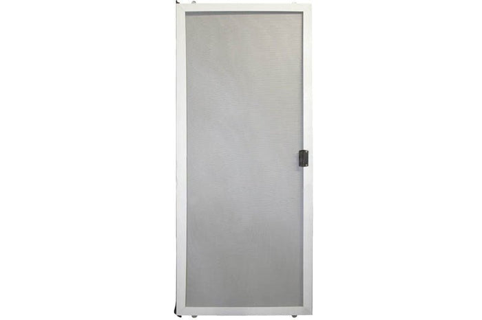 Do - It - Yourself White Sliding Screen Door Kit - 46 - 5/8" to 49 - 3/8" x 80" - Heavy Duty with Lock - Reflect Window & Door