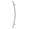 Door Pull Handle Round Half Moon Style 18" Single Side Stainless Steel
