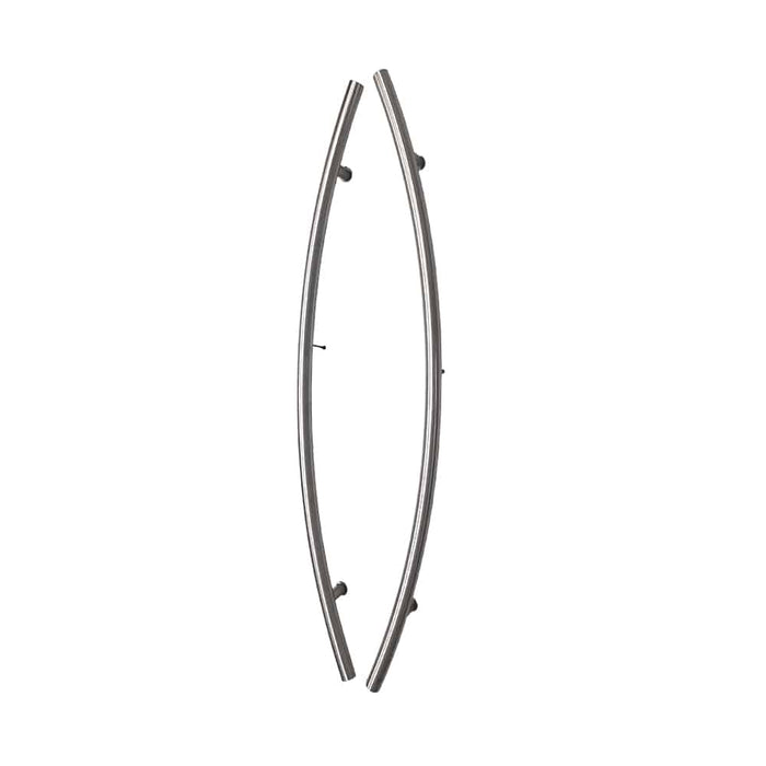 Door Pull Handle Round Half Moon Style ‘H’ Type - 60" Satin