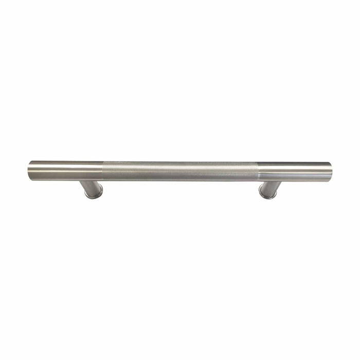 Door Pull Handle Round Knurling 18" Single Side Stainless Steel