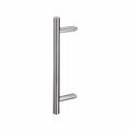 Door Pull Handle Round Offset 18" Single Side Stainless Steel