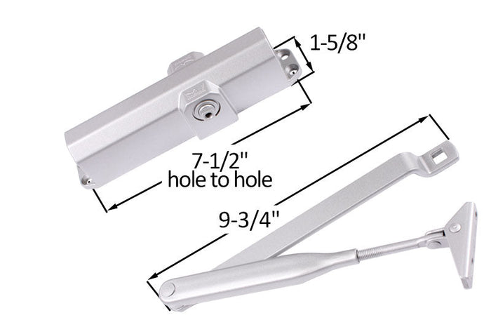 Dorma Residential Door Closer 4 - Aluminum Finish, Durable & Quiet - Reflect Window & Door