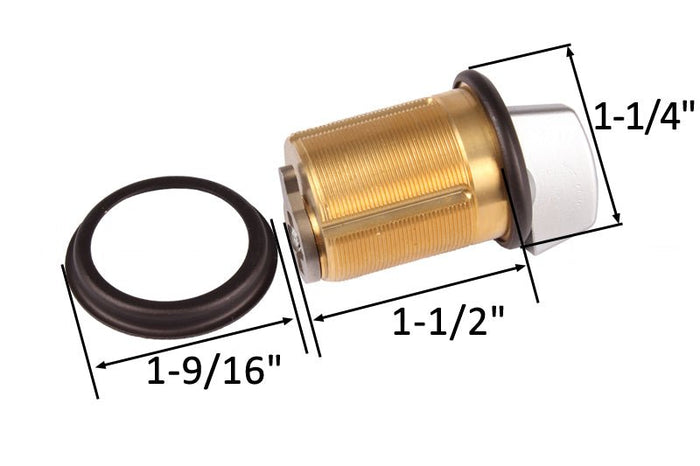 Duronodic 1 - 1/2" Commercial Door Thumb Turn Cylinder - Reflect Window & Door