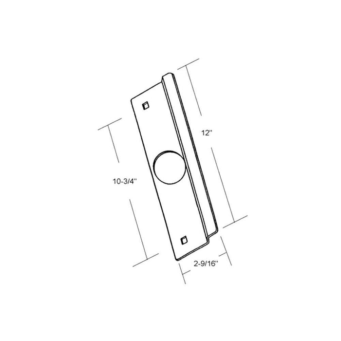 Security 12" Latch Lock Protector - Duronodic - Reflect Window & Door