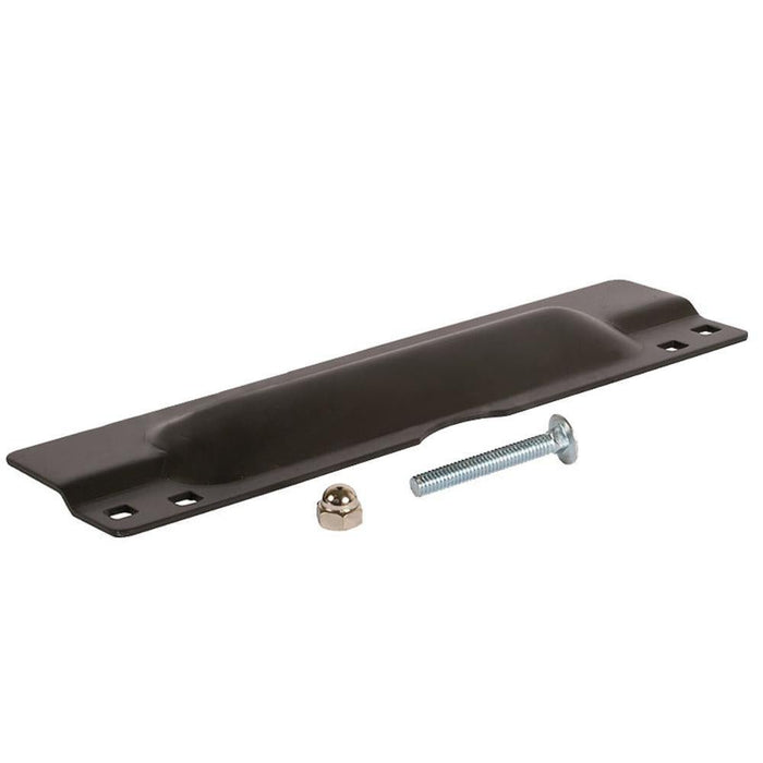 Bronze Security Latch Shield for Out - Swinging Doors - Reflect Window & Door