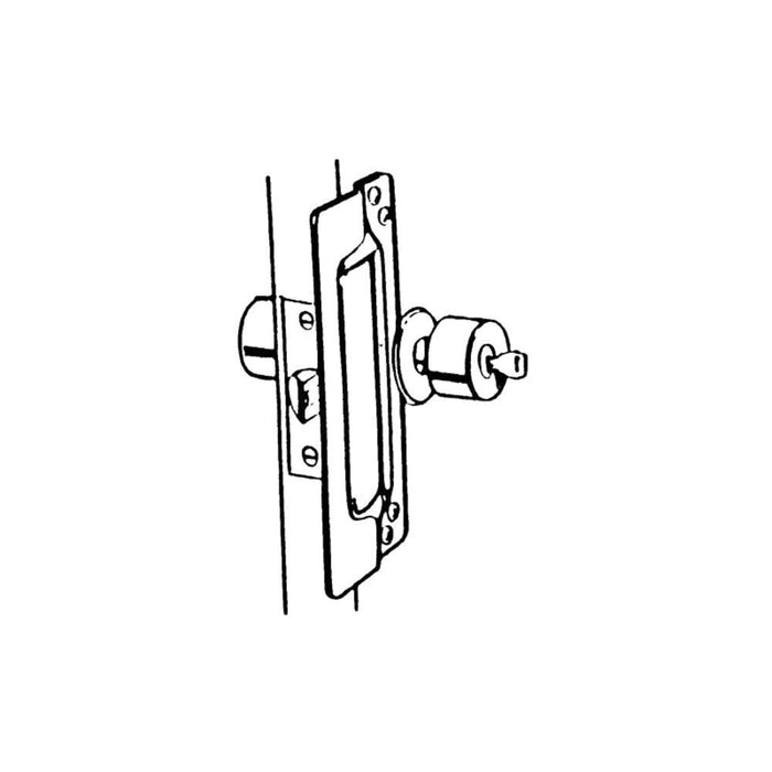 Bronze Security Latch Shield for Out - Swinging Doors - Reflect Window & Door