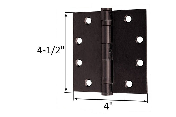 Ball Bearing 4 - 1/2" x 4" Non - Removable Pin Mortise Butt Hinge - Reflect Window & Door
