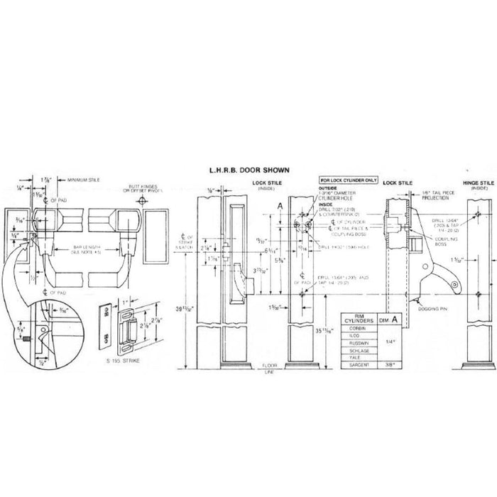 Duronodic Right Hand Panic Exit Device with Cross Bar - Reflect Window & Door