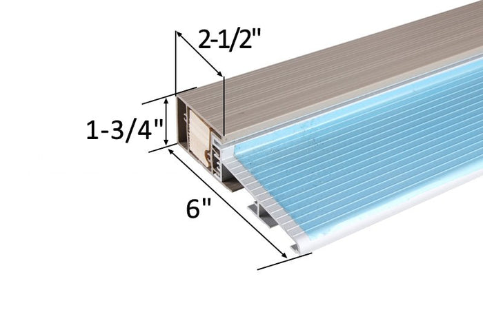 Entry Door 2x4 Outswing Clear Anodized–Tan Vinyl–Wood Sill System – Replacement Outswing Door Sill - Reflect Window & Door