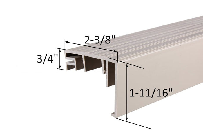 Entry Door 35 - 7/8" Tan Vinyl Top for Outswing Threshold – Replacement Vinyl Threshold Cap - Reflect Window & Door