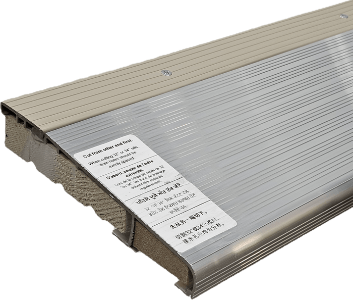 Entry Door 7 - 1/4" Inswing Aluminum Tan Vinyl Top Sill System - 36" Replacement Door Sill - Reflect Window & Door