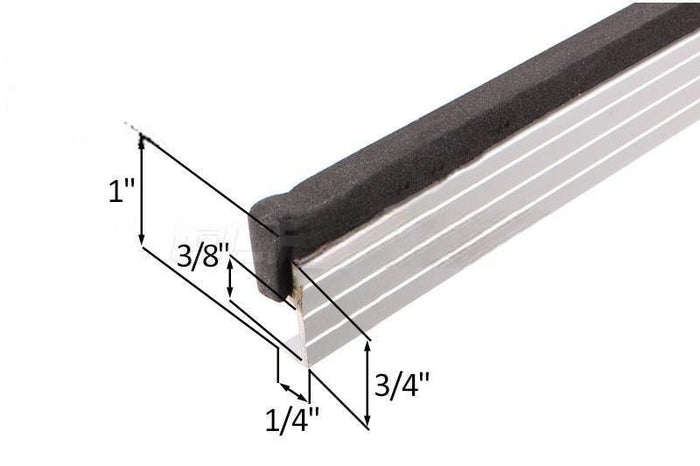 Entry Door Aluminum & Neoprene Weatherstrip – 7 Ft Replacement Door Seal for Weatherproofing - Reflect Window & Door