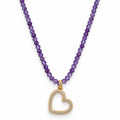 Exclusive Sterling Silver Gold Plated Beautiful Soul Charm with Amethyst Necklace