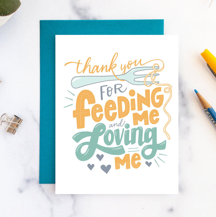 Feeding Me Greeting Card
