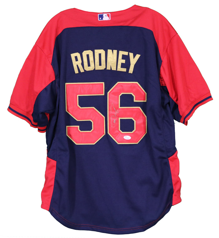 Fernando Rodney Seattle Mariners Signed Autographed 2014 All Star #56 Jersey JSA COA SIZE 48