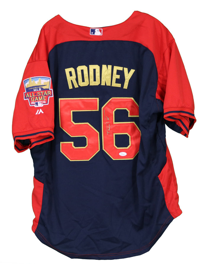 Fernando Rodney Seattle Mariners Signed Autographed 2014 All Star #56 Jersey JSA COA SIZE 52