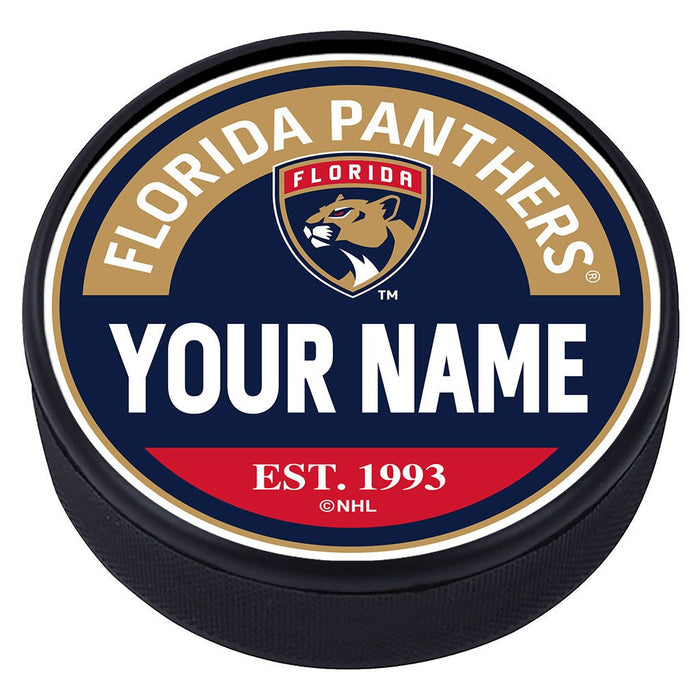 Florida Panthers Puck - Personalized