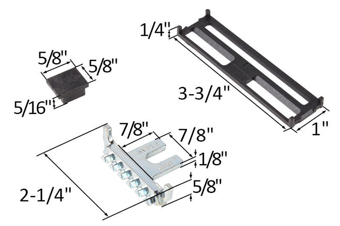 Hook and Plate for Giesse Unica Cremone Handles - Reflect Window & Door
