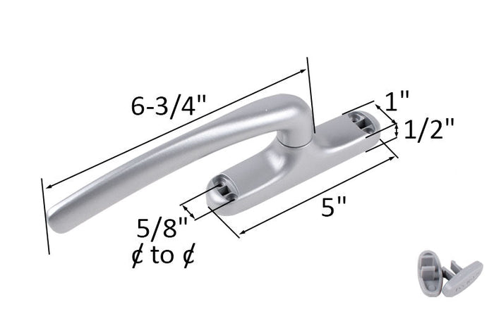 Silver Giesse Unica Cremone Handle Long Reach - Reflect Window & Door