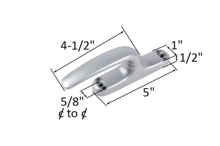 Silver Giesse Unica Cremone Handle - Reflect Window & Door