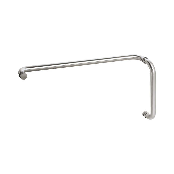 Glass Shower Door Handle and Towel Bar Combo, Round Stainless Steel 24"