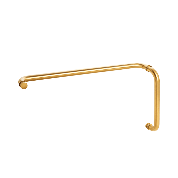 Glass Shower Door Handle and Towel Bar Combo, Round Stainless Steel 24"