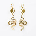 Gold Celestial Snake Earrings