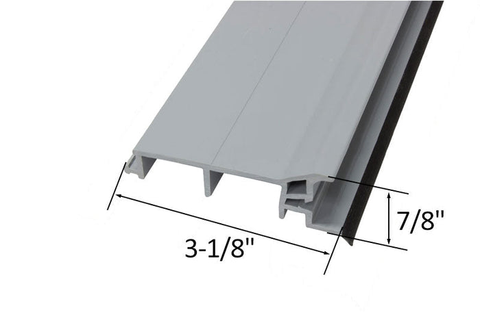 Gray Vinyl Entry Door Threshold for 2x6 Wall – Residential Weatherproof Replacement Sill - Reflect Window & Door
