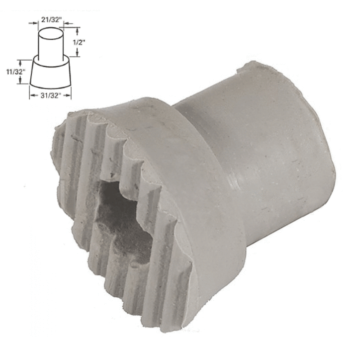 Door Mounted Stop and Holder Replacement Tip - Grey - Reflect Window & Door