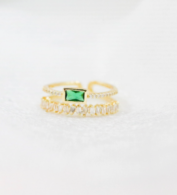 Green Diamond Samantha Ring