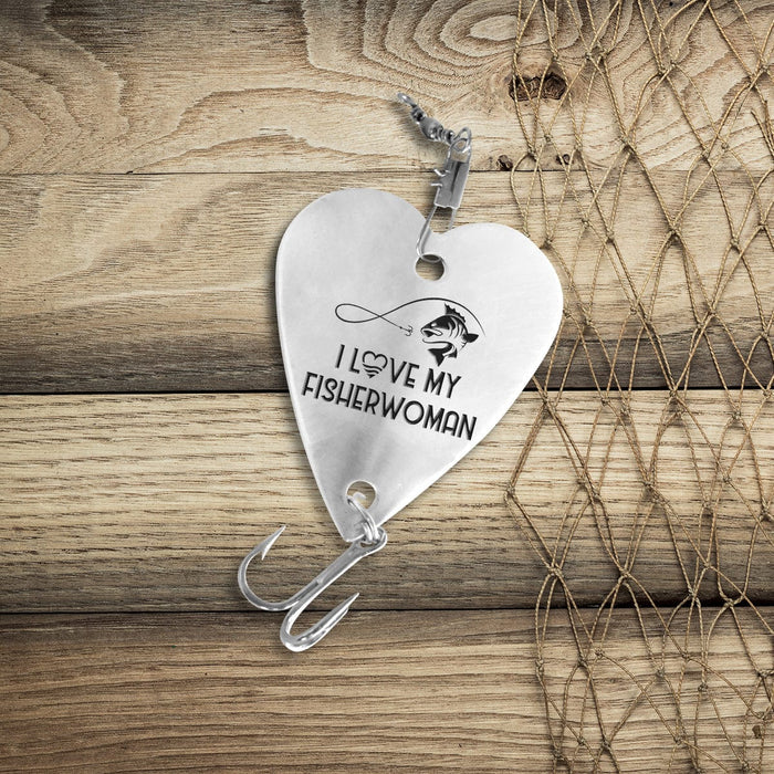 Heart Fishing Lure - Fishing - To My Fisherwoman - You Have My Heart Hook, Line and Sinker - Gfc13002