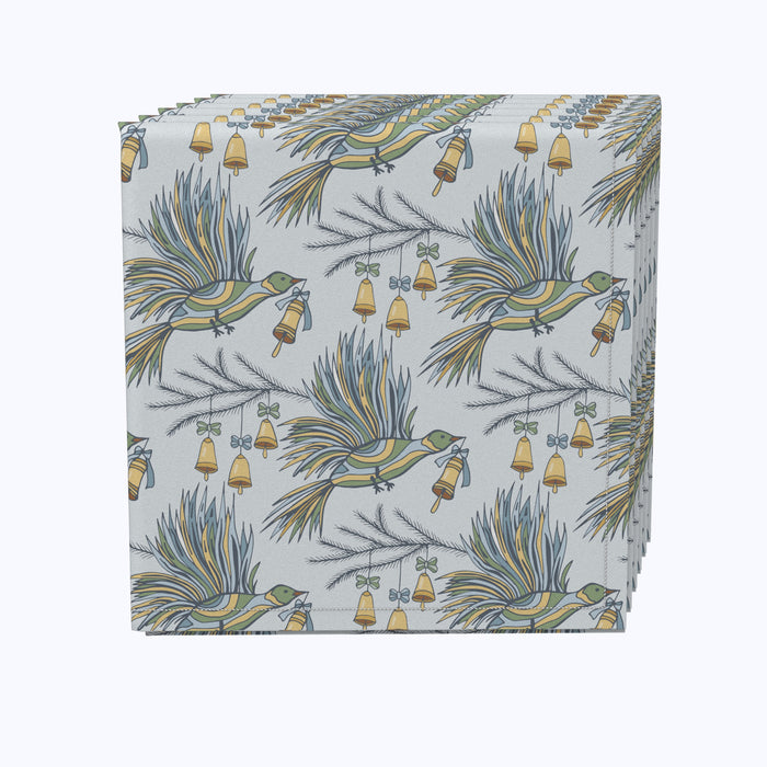 Holiday Birds and Bells Napkins