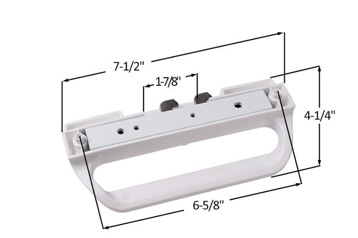 Sliding Glass White Patio Door Inside Handle for 2 Plus 2 Patio Door - Right - Reflect Window & Door