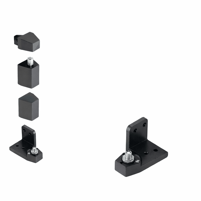 Jackson® Dark Bronze Left - Hand 3/4" Offset Pivot Hinge Set – Flush Frame Face Commercial Door Pivot - Reflect Window & Door