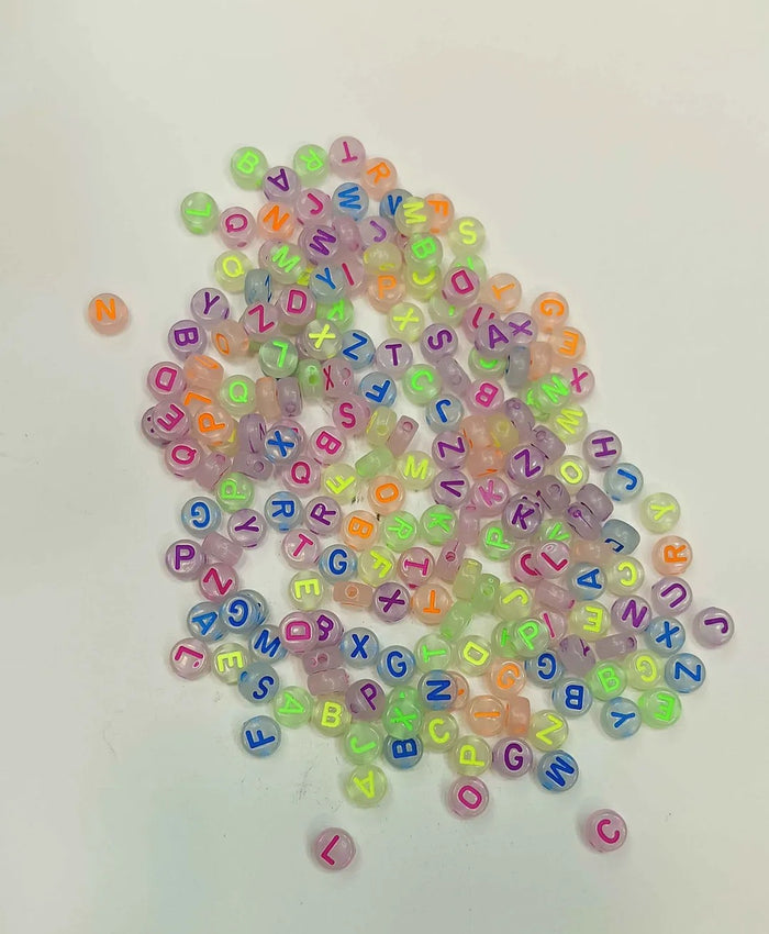 JAGS CRAFT BEADS ALPHABET NEON COLOUR