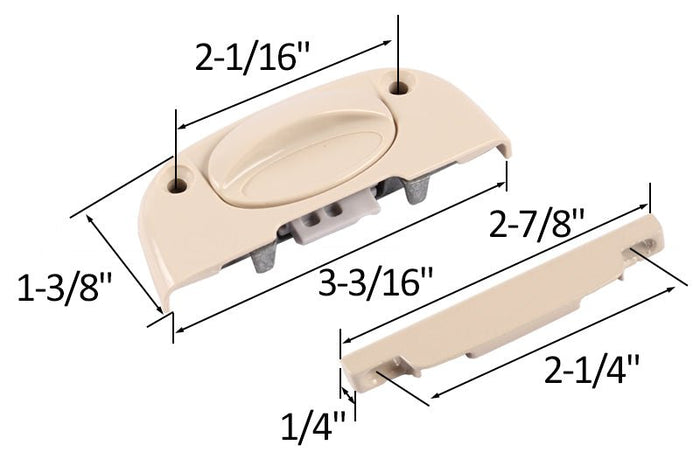 Jeldwen Beige Sliding Window Lock - Secure Replacement - Reflect Window & Door