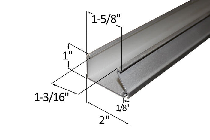 Kawneer 450 Series Clear Anodized Glazing Stop for Commercial Storefronts - Reflect Window & Door