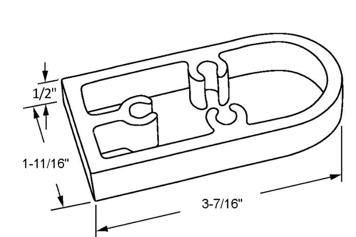 Kawneer 1/2" Aluminum Storefront Door Pivot Shim - Reflect Window & Door