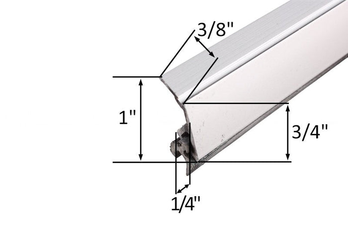 Kawneer Clear Anodized 1/4" Beveled Door Stop - Reflect Window & Door