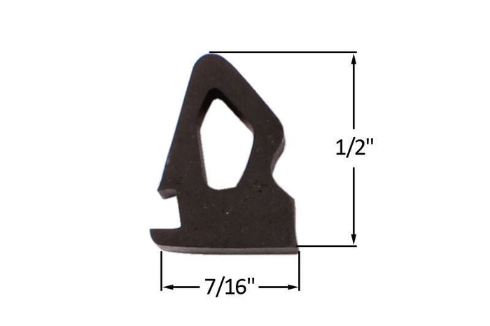 Kawneer Commercial Aluminum Storefront Glazing 7/16" Width Rubber Spline – Window and Door Seal - Reflect Window & Door