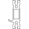 Kawneer Commercial Aluminum Store Front Nucore Glazing Clip - 1" infill - Reflect Window & Door