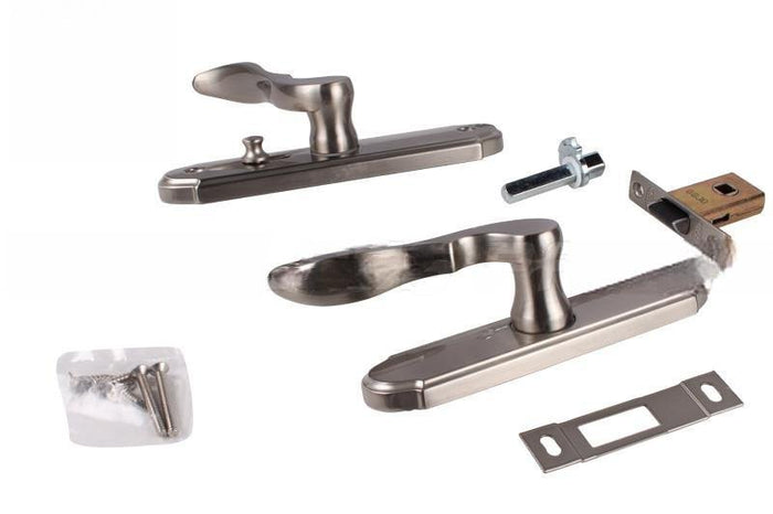 Larson Brushed Nickel Handle Set for Residential Swinging Screen & Storm Doors - Reflect Window & Door