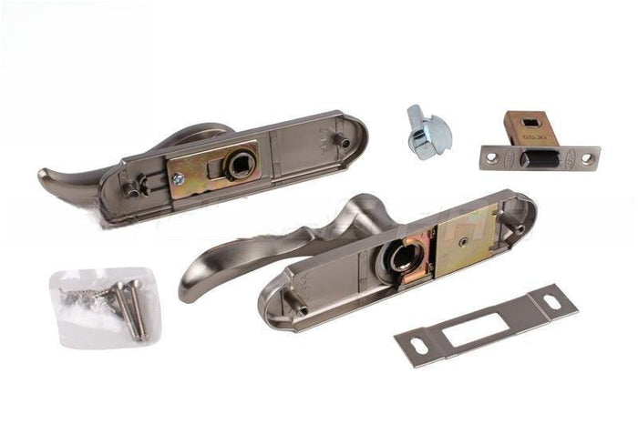 Larson Brushed Nickel Handle Set for Residential Swinging Screen & Storm Doors - Reflect Window & Door