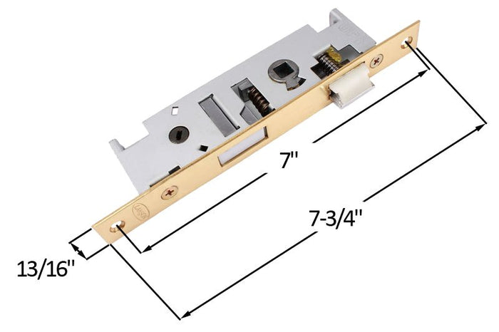 Larson Brass Mortise Style Latch for Residential Swinging Screen & Storm Doors - Reflect Window & Door