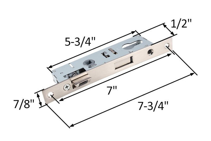 Satin Nickel Mortise Lock for Residential Swinging Screen and Storm Doors - Reflect Window & Door