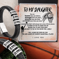 Leather Bracelet - Basketball - To My Daughter - Be Humble When You Are Victorious - Gbzl17008