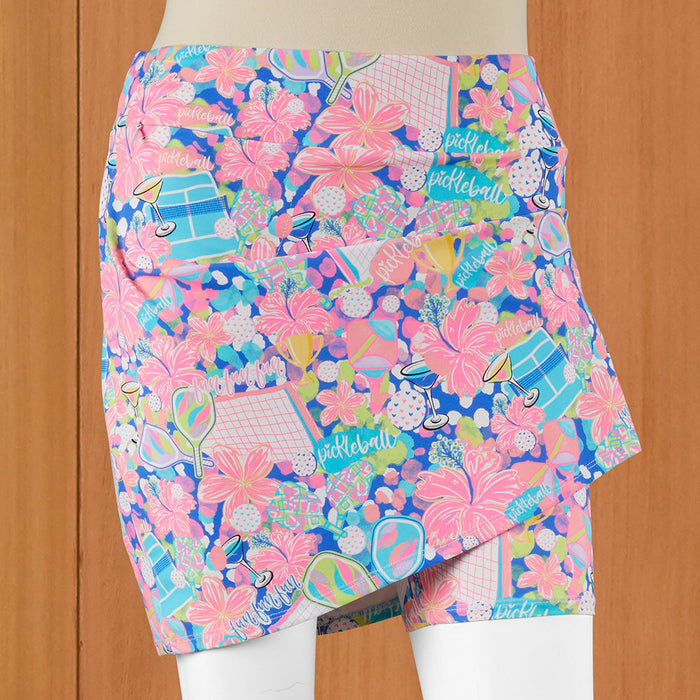 LuLu-B Women's Pull-On Sun Protection Sport Skort, Pickleball